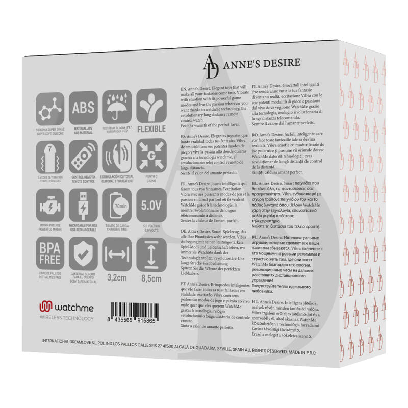 EL DESEO DE ANNE - TECNOLOGÍA DE PLACER DUAL A WATCHME PRETO/OURO