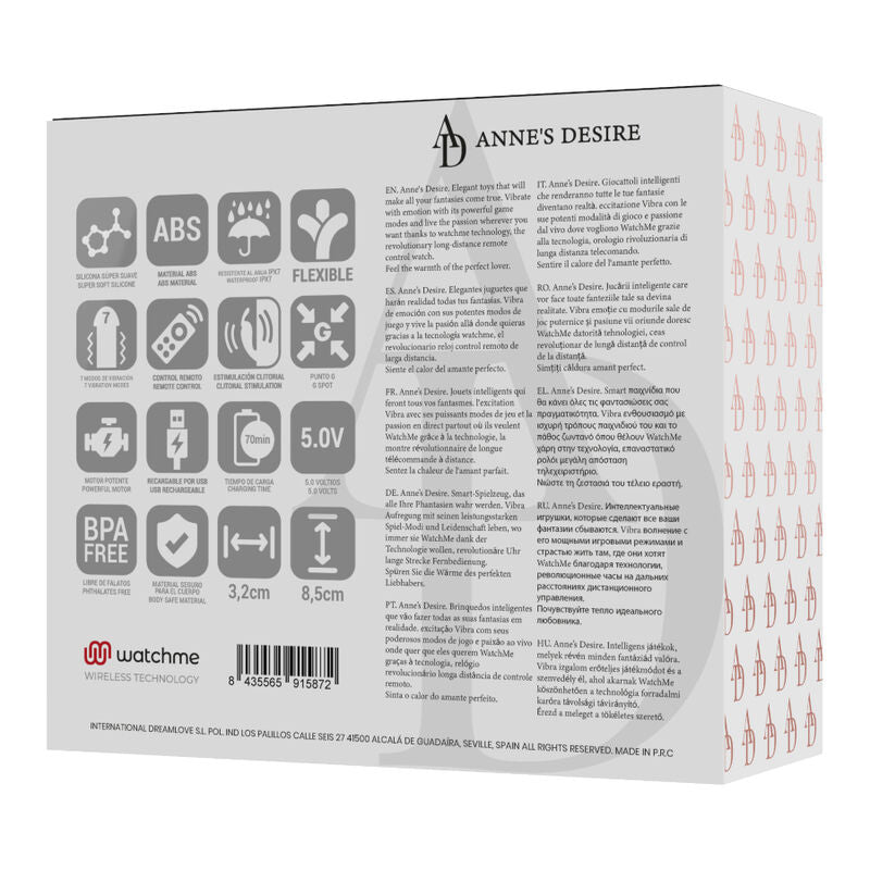 EL DESEO DE ANNE - DUAL PLEASURE TECNOLOG UM WATCHME PRETO