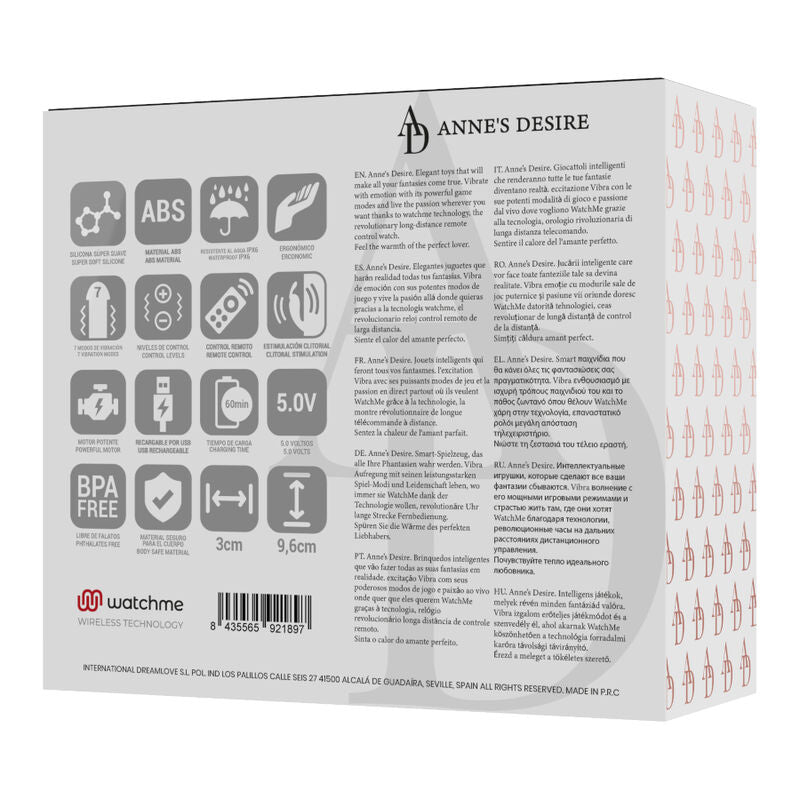 EL DESEO DE ANNE - PANTY PLEASURE TECNOLOG A WATCHME PRETO/OURO