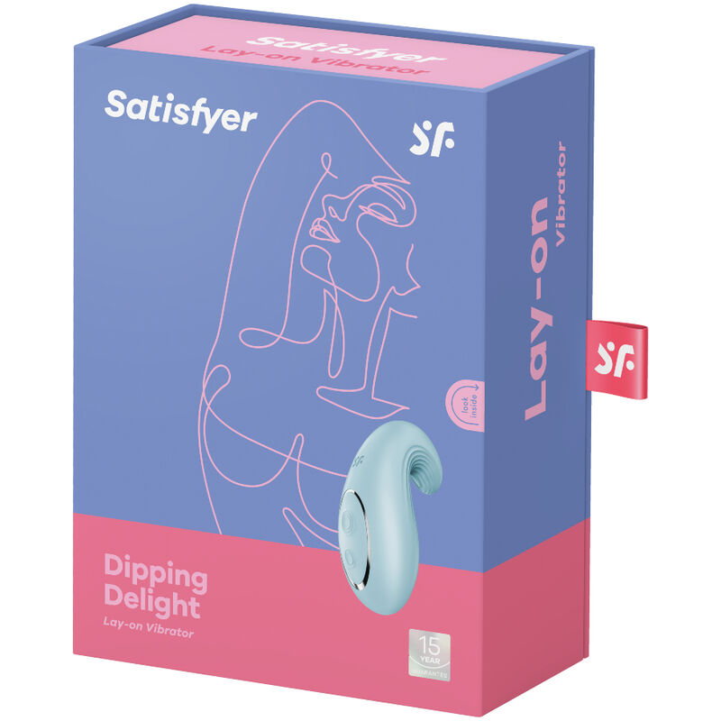 SATISFYER - DIPPING DELIGHT VIBRADOR EXTERNO AZUL