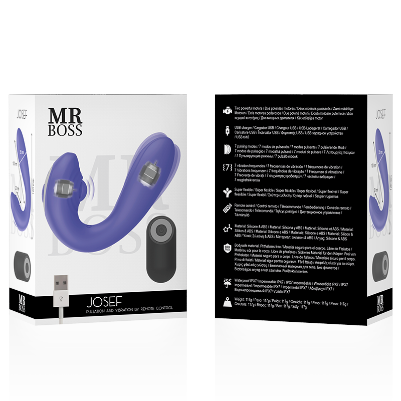 Mr Boss - Josef Controle Remoto De Pulsação E Vibração Para Casais