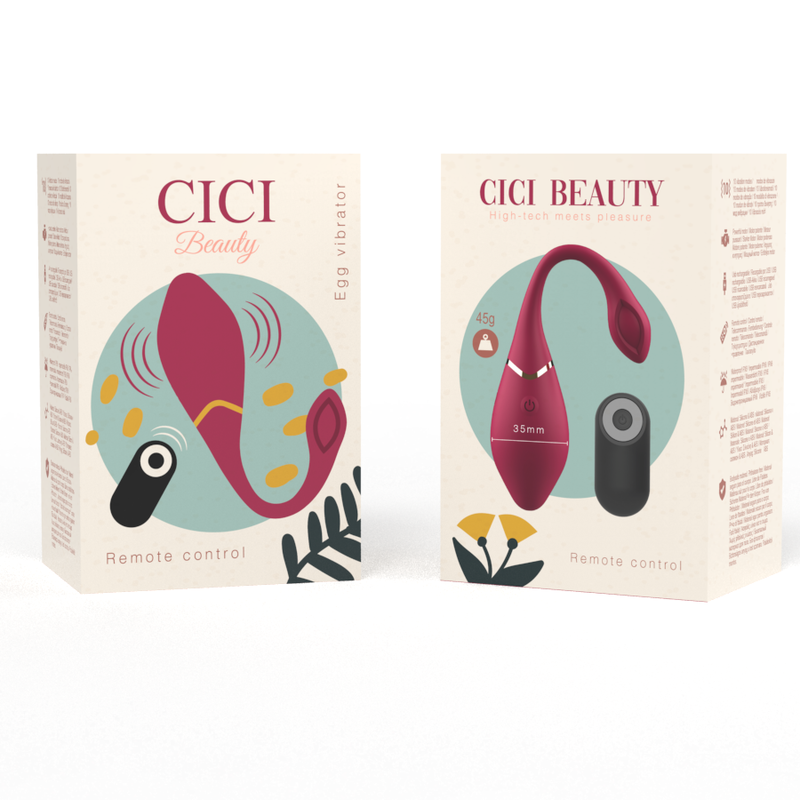 CICI BEAUTY - VIBRADOR DE HUEVO DE SILICONA PREMIUM CONTROL REMOTO