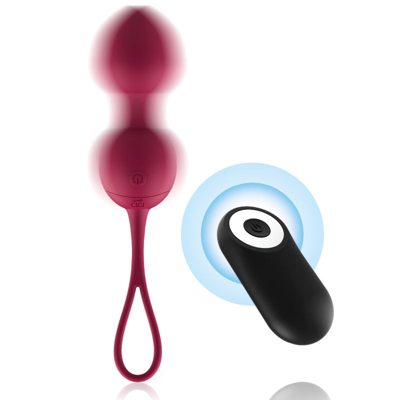 CICI BEAUTY - CONTROL REMOTO PREMIUM SILICONE 3 VIBRANTES KEGEL BEADS