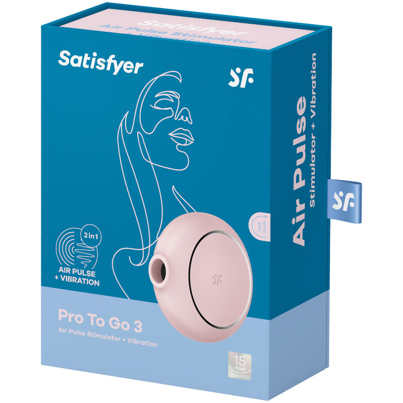 Satisfyer Pro To Go 3 Estimulador y Vibrador de Pulso de Ar Duplo Negro