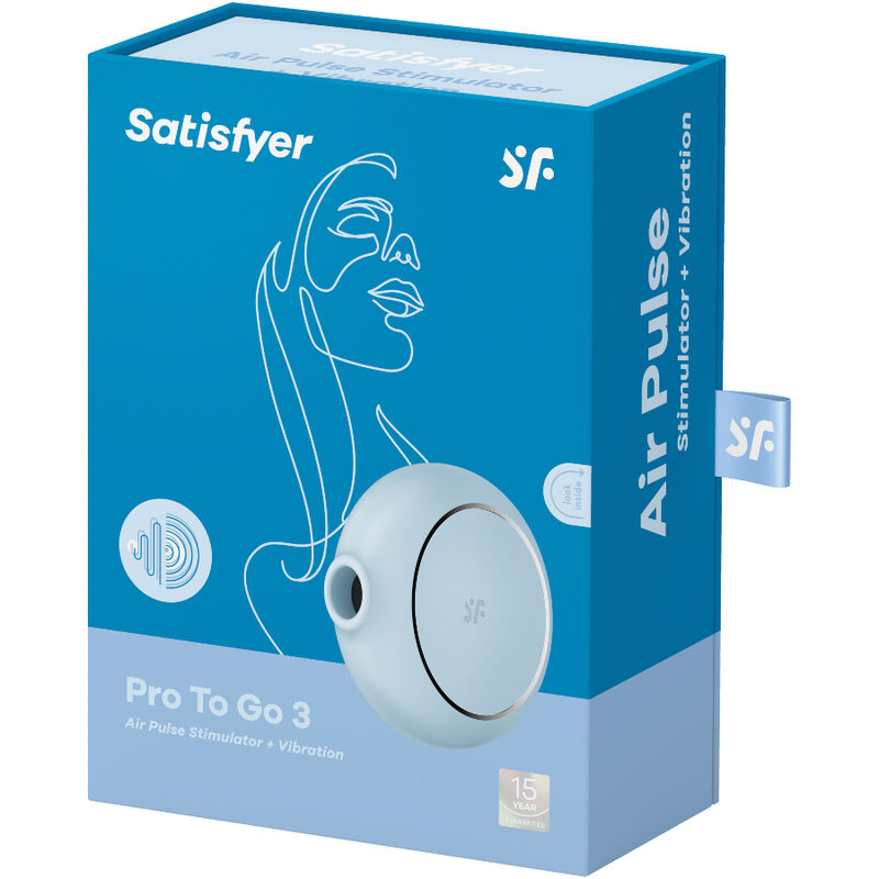 Satisfyer Pro To Go 3 Estimulador y Vibrador de Pulso de Ar Duplo Negro