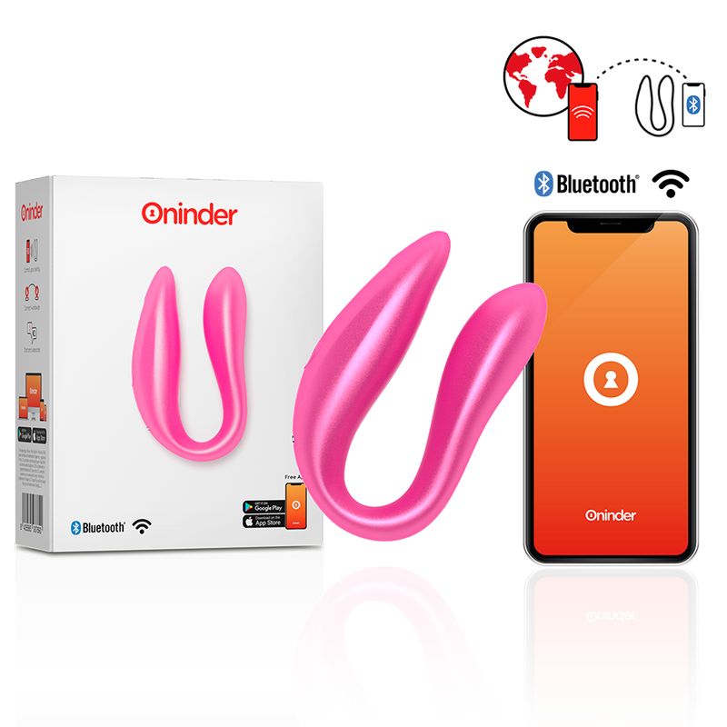 Oninder - Lisboa Estimulador Punto G y Clítoris Negro - Aplicación Gratuita