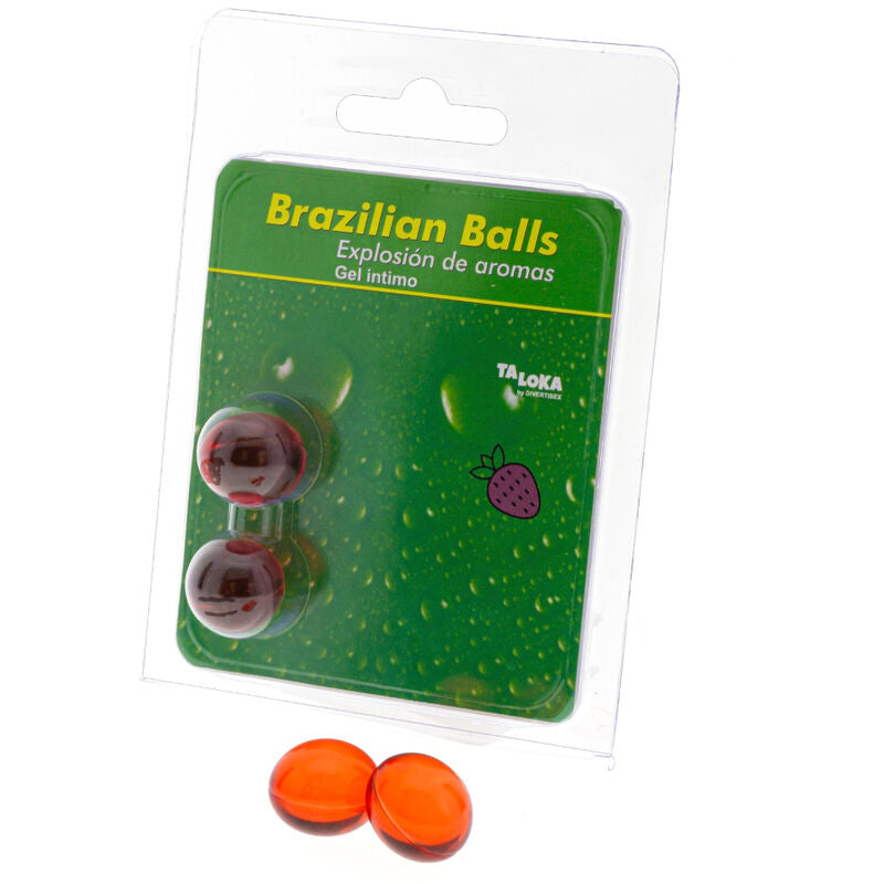 Taloka - 2 Bolas Brasileiras Gel Íntimo De Morango