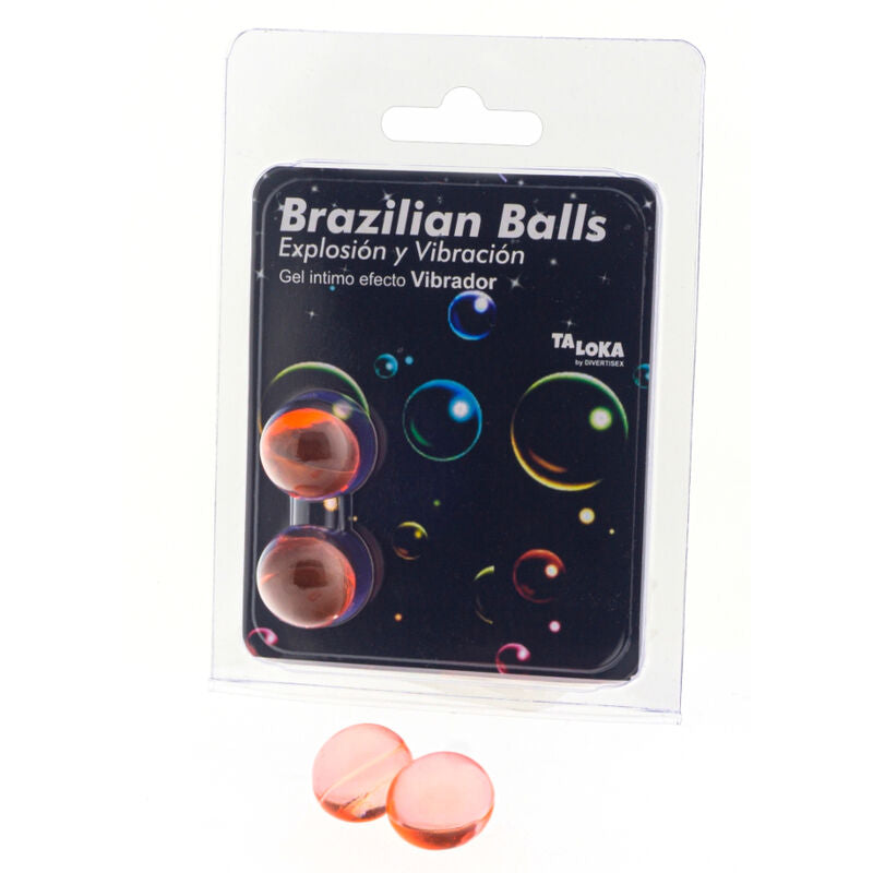 Taloka - 2 Bolas Brasileiras Efeito Vibratório Gel Emocionante