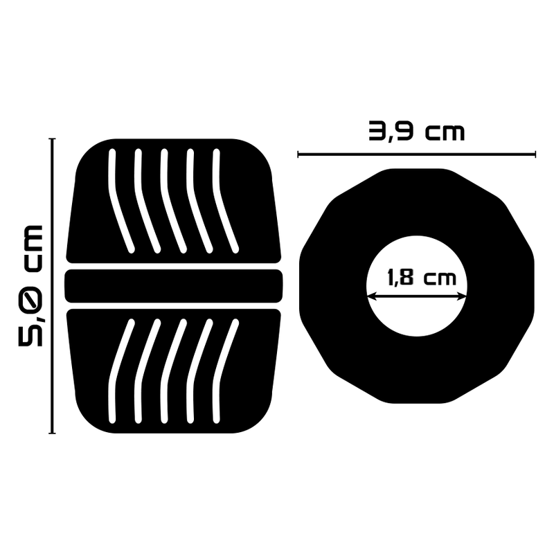 POWERING - ANILLO PARA EL PENE SÚPER FLEXIBLE Y RESISTENTE 5 CM PR11 NEGRO