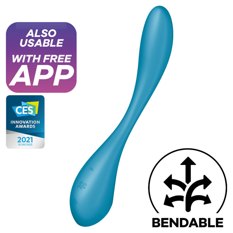 SATISFYER - G-SPOT FLEX 5 VIBRADOR MULTIFUNÇÕES AZUL