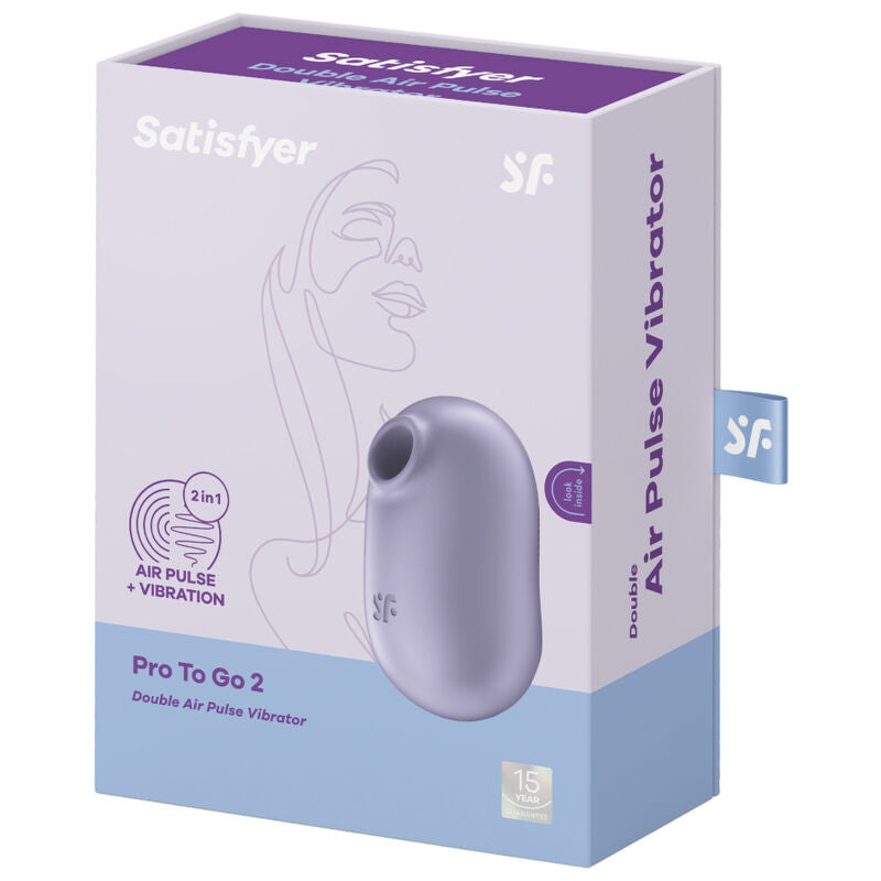 Satisfyer Pro To Go 2 Estimulador Y Vibrador De Pulso De Ar Duplo Violeta