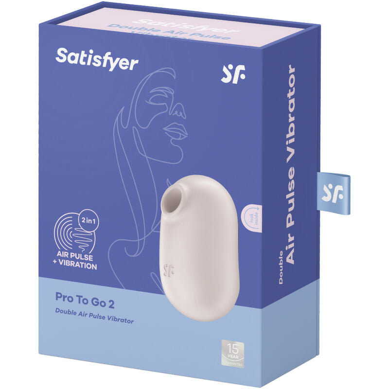Satisfyer Pro To Go 2 Estimulador Y Vibrador De Pulso De Ar Duplo Violeta
