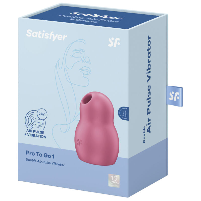 Satisfyer Pro To Go 1 Estimulador y Vibrador de Pulso de Ar Duplo Vermelho
