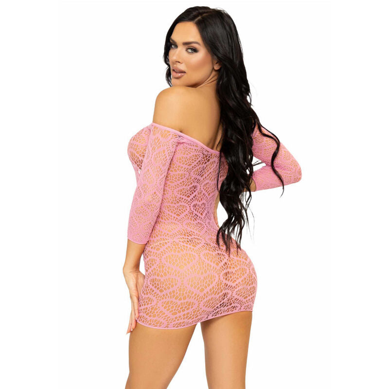 LEG AVENUE - MINIVESTIDO HEART NET TAMANHO ÚNICO - VERMELHO