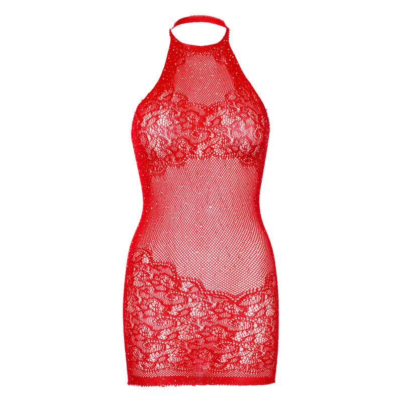 Leg Avenue - Mini Vestido com Pedraria Tamanho Único - Blanco