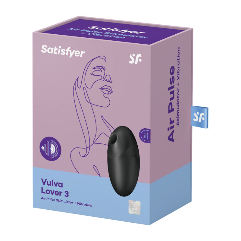 SATISFYER - ESTIMULADOR E VIBRADOR DE PULSO DE AR VULVA LOVER 3 ROSA