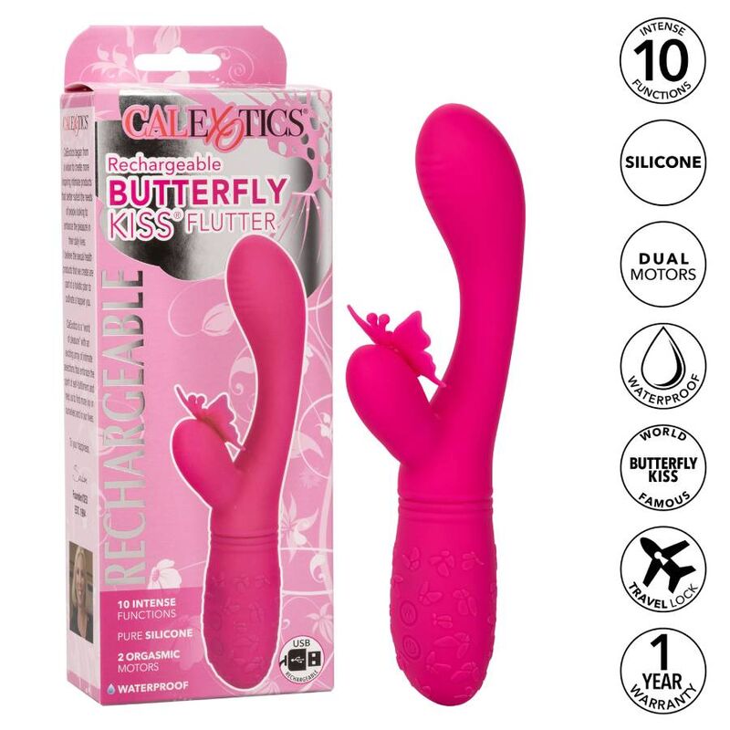 Calexotics - Borboleta Beso Flutter Rosa