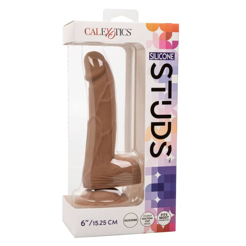 CALEXOTICS - PREGOS DE SILICONA 15.24 CM CASTANHO