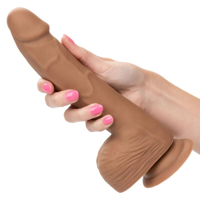 CALEXOTICS - PREGOS DE SILICONA 20.32 CM CASTANHO
