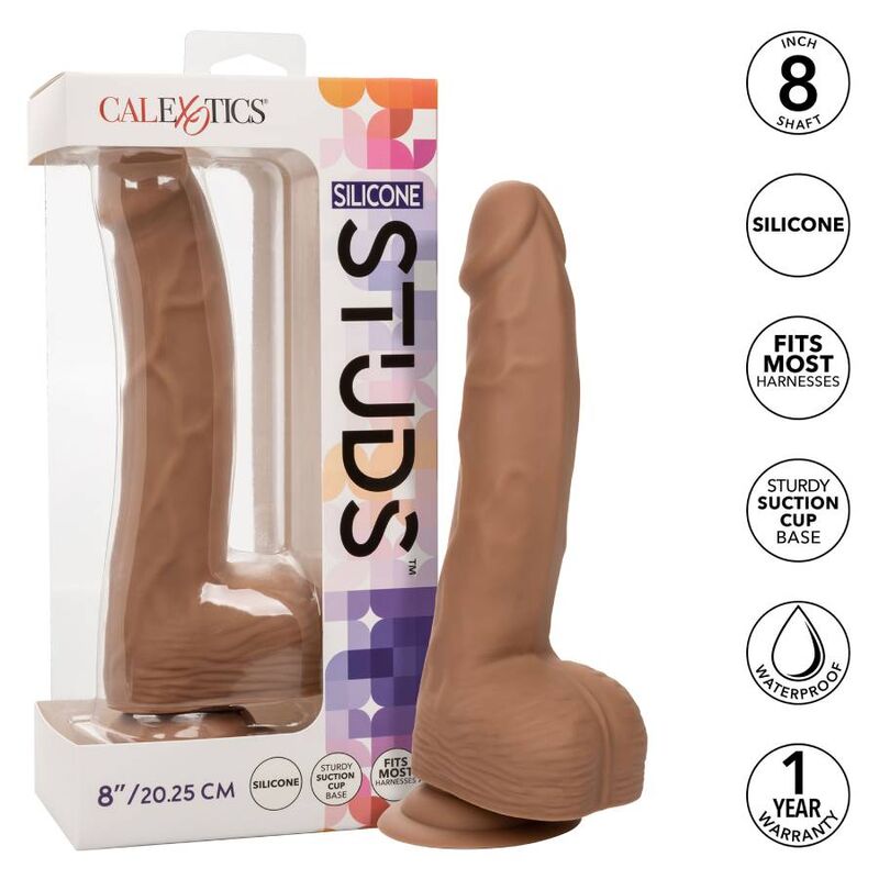 CALEXOTICS - PREGOS DE SILICONA 20.32 CM CASTANHO