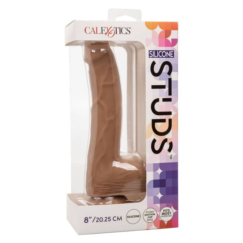 CALEXOTICS - PREGOS DE SILICONA 20.32 CM CASTANHO