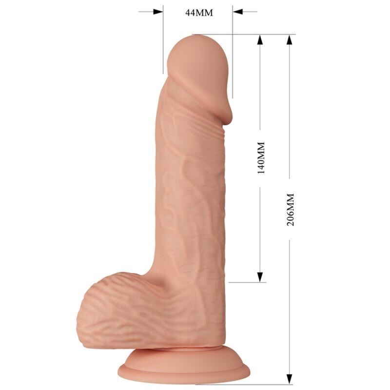 Baile - Lindo Encontro Catoblepas Consolador Realista Flexível 20.6 Cm Natural