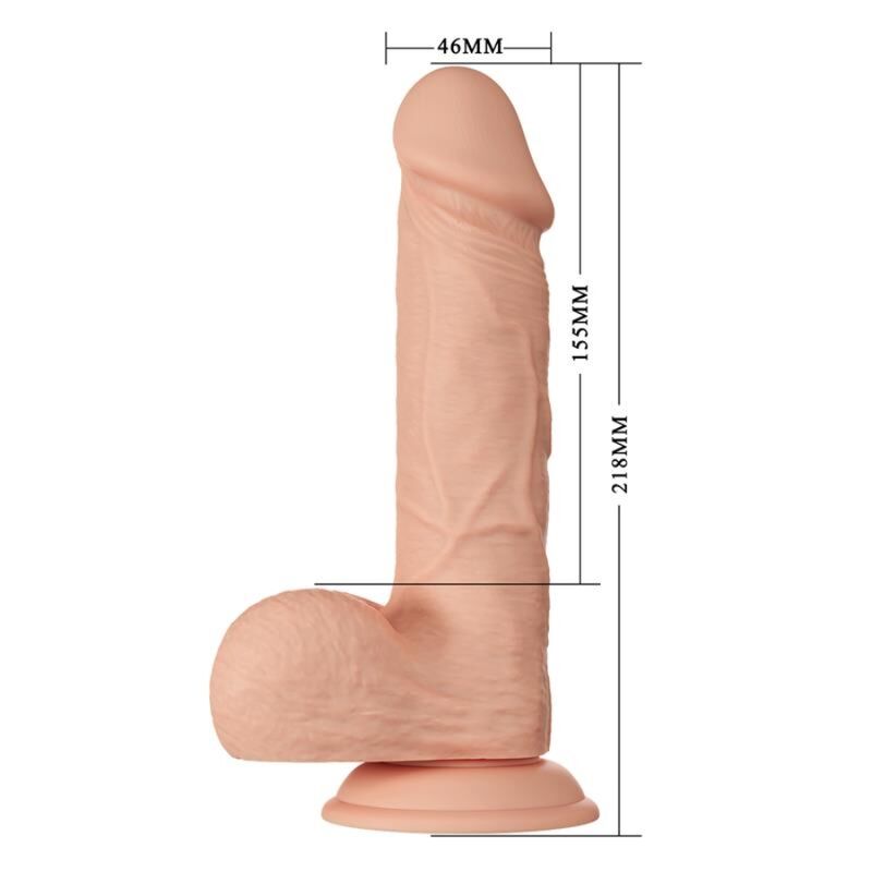 Belo Encontro Bahamut Consolador Realista Flexível 21,8 Cm Natural