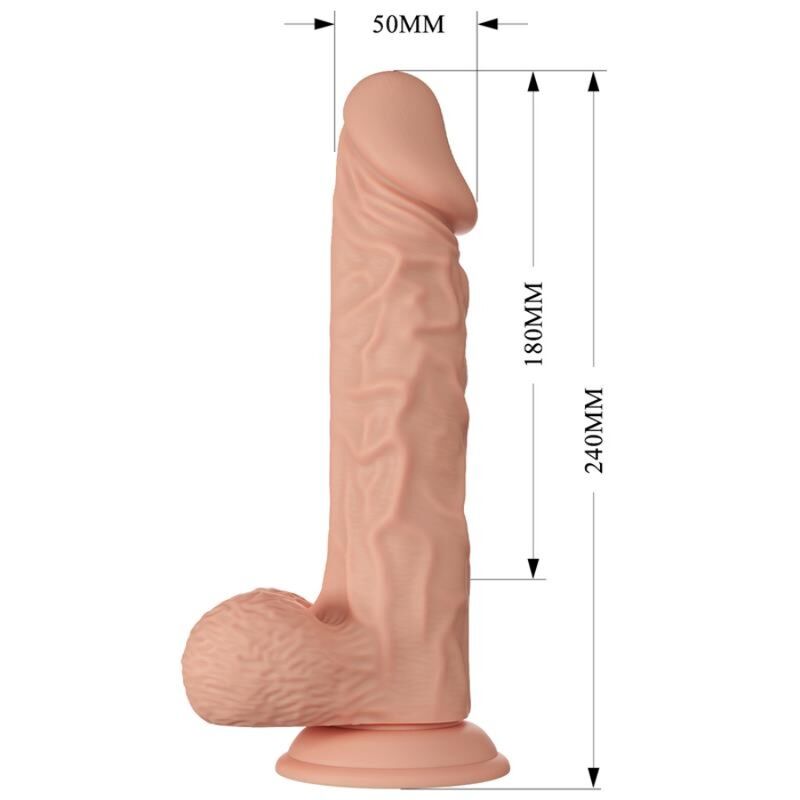 Baile - Lindo Encontro Buraq Consolador Realista Flexível 24 Cm Natural