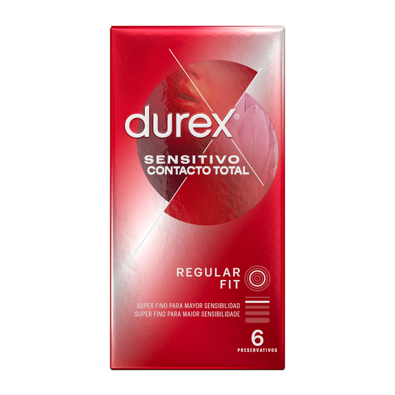 DUREX - SENSITIVO CONTACTO TOTAL 6 UNIDADES - Sex Shop Sexy