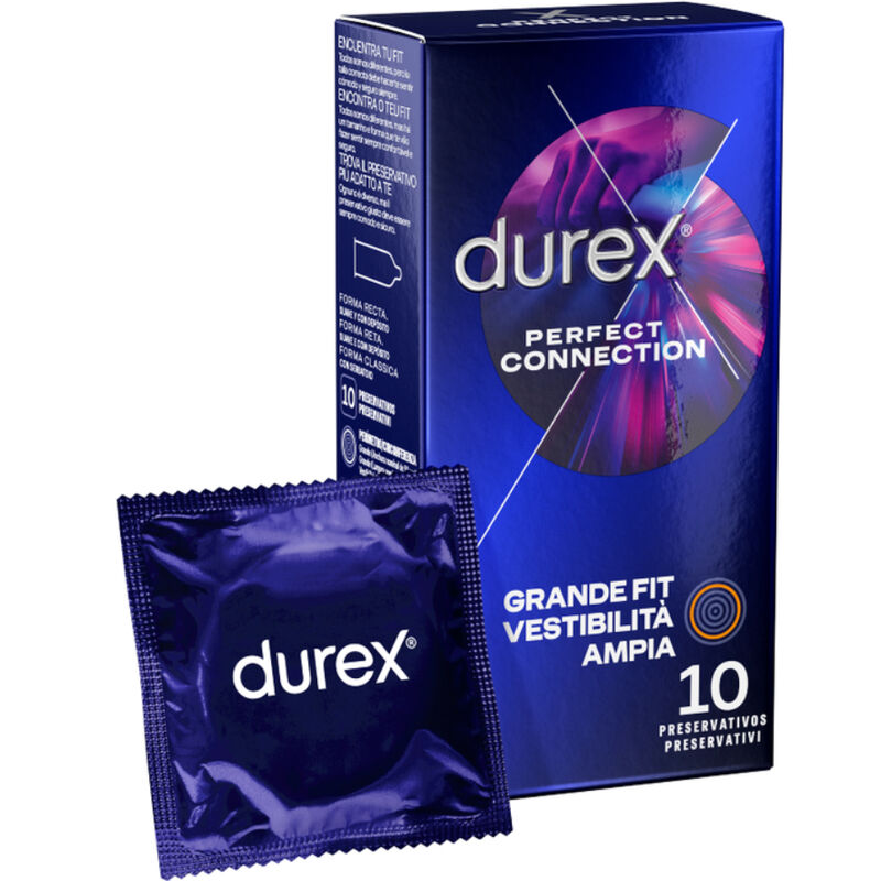 DUREX - CONEXÃO PERFEITA LUBRIFICAÇÃO EXTRA DE SILICONA 10 UNIDADES