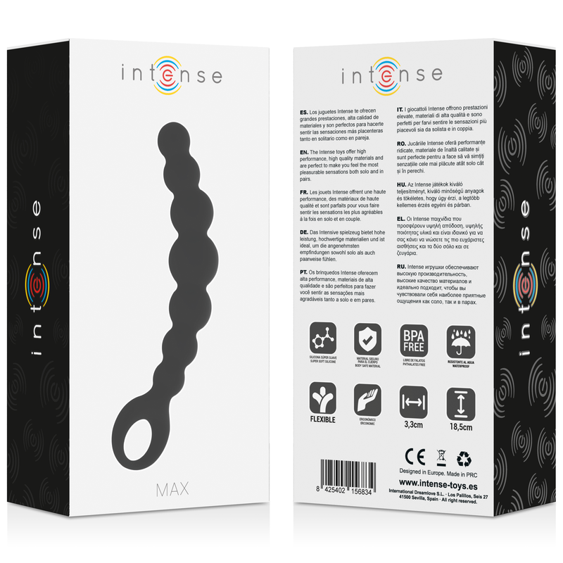 INTENSE - CONTAS ANAIS MAX PRETO - Sex Shop Sexy