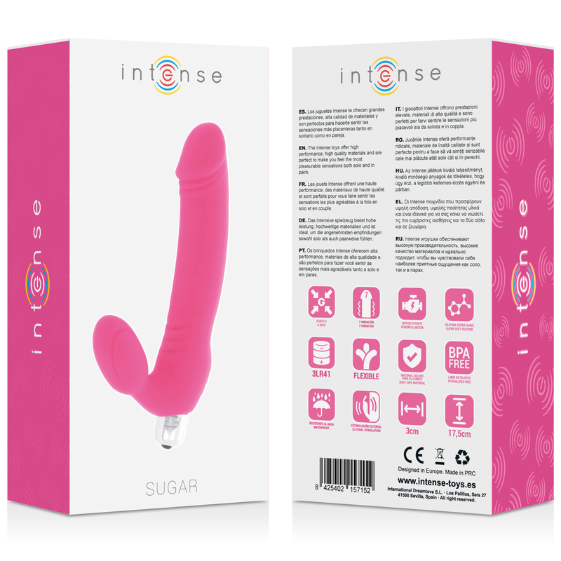 INTENSO - AÚCAR SETE VELOCIDADES SILICONA FUCSIA
