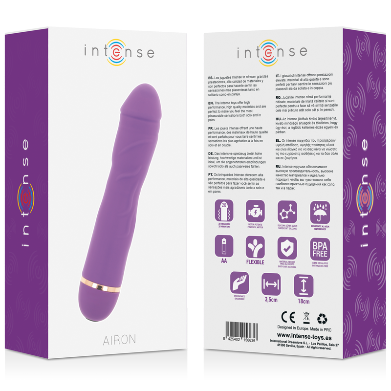 INTENSE - AIRON 20 VELOCIDADES SILICONE LILÁS - Sex Shop Sexy