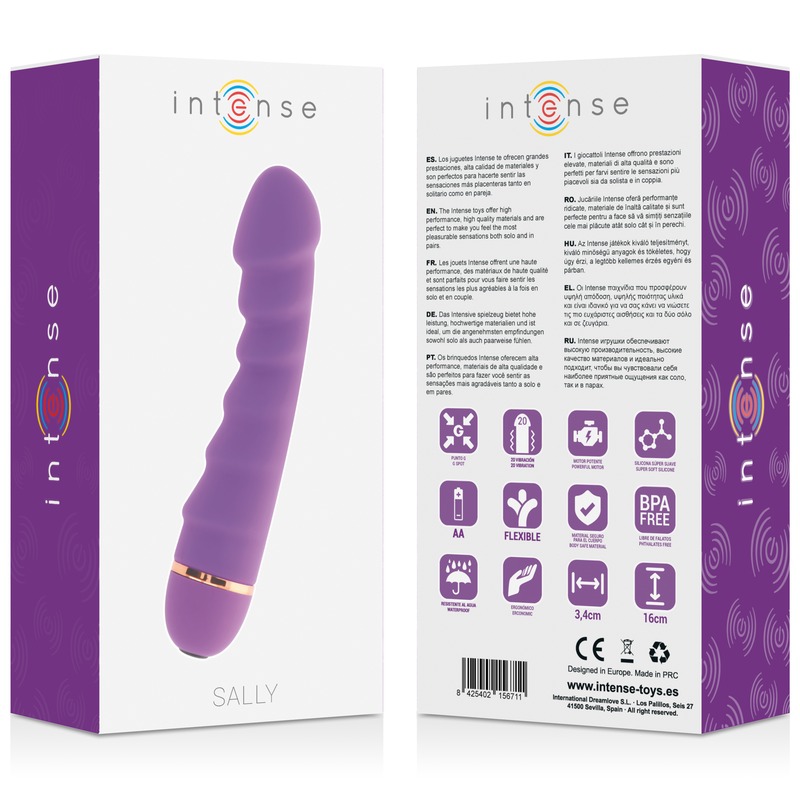 INTENSE - SALLY 20 VELOCIDADES SILICONE LILÁS - Sex Shop Sexy