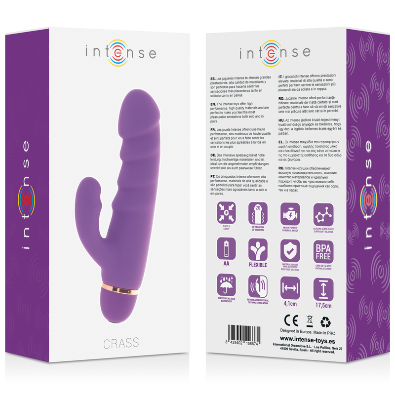 INTENSE - CRASS 20 VELOCIDADES SILICONE LILÁS - Sex Shop Sexy