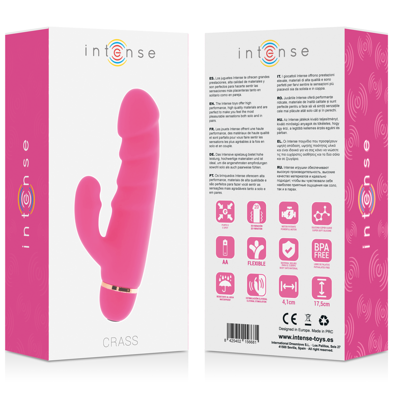 INTENSE - CRASS 20 VELOCIDADES SILICONE ROSA - Sex Shop Sexy