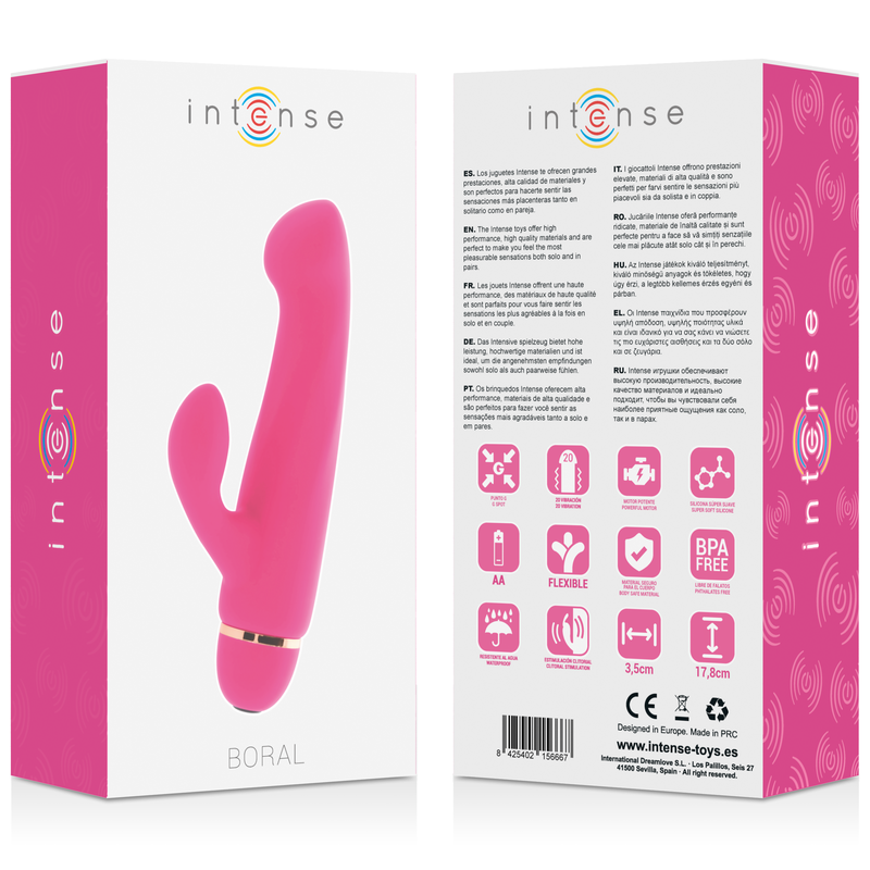 INTENSE - BORAL 20 VELOCIDADES SILICONE ROSA - Sex Shop Sexy