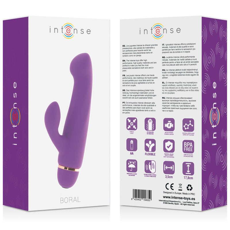 INTENSE - BORAL 20 VELOCIDADES SILICONE LILÁS - Sex Shop Sexy