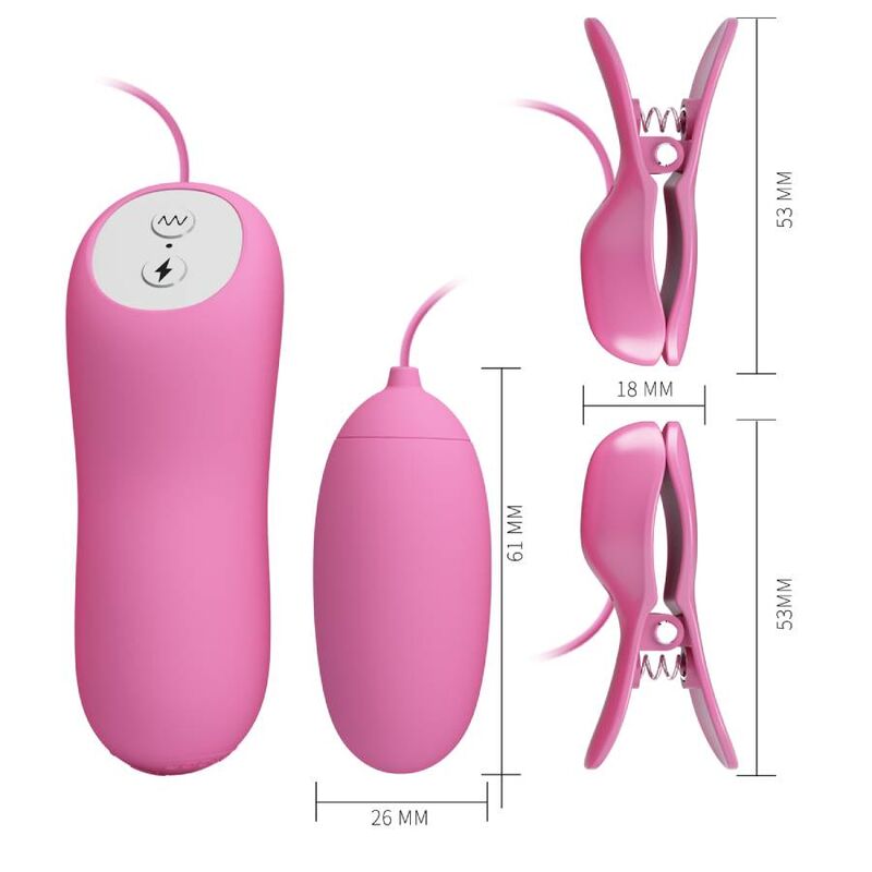 Pretty Love - Pina Com Vibrao E Eletroshock Rosa