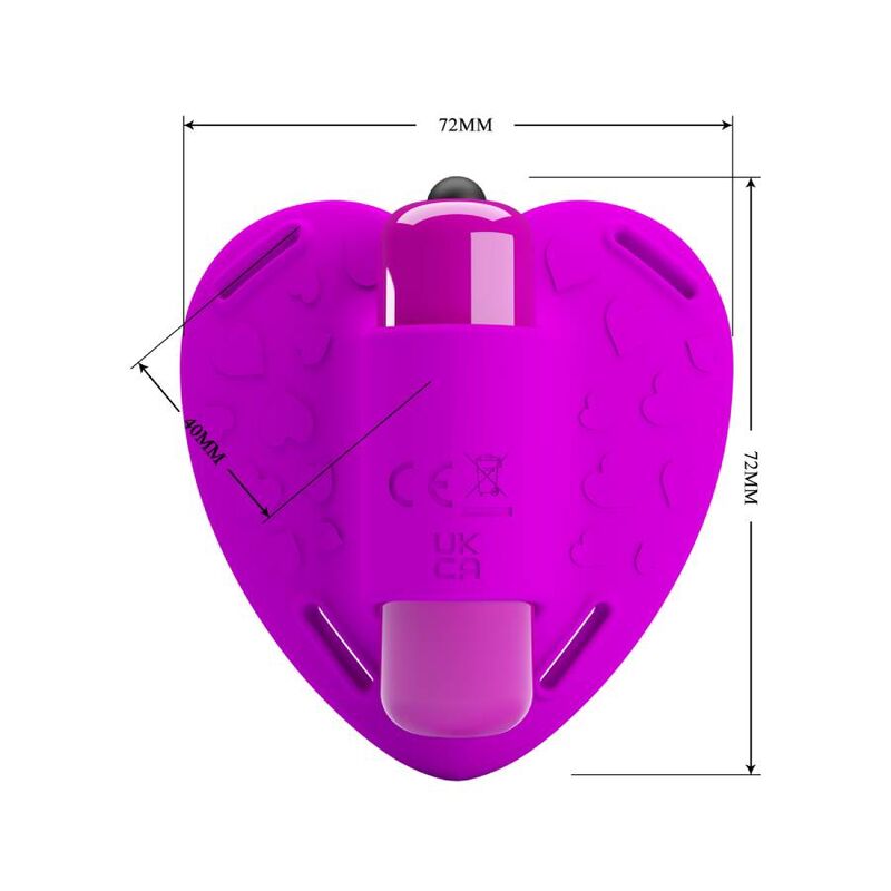 PRETTY LOVE - MASAJEADOR DE CLITORIS HEARTBEAT 10 MODOS DE VIBRAO ROXO