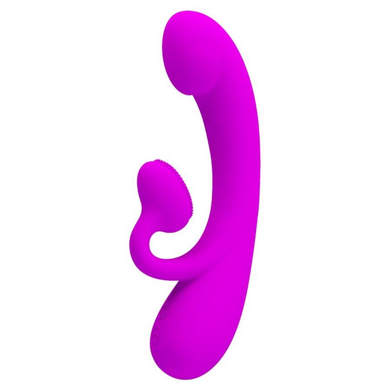 PRETTY LOVE - VIBRADOR SINCERO E OTADOR DE CLITÓRIS SILICONA ROXO