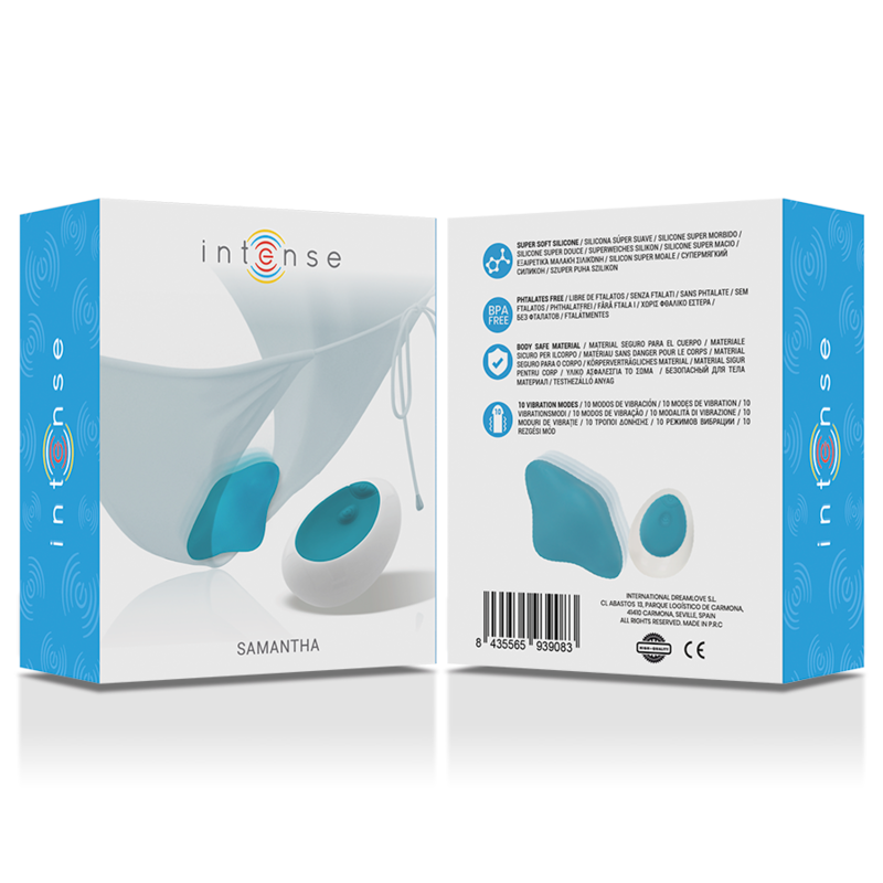 Intenso - Samantha Pantie Controle Remoto Azul