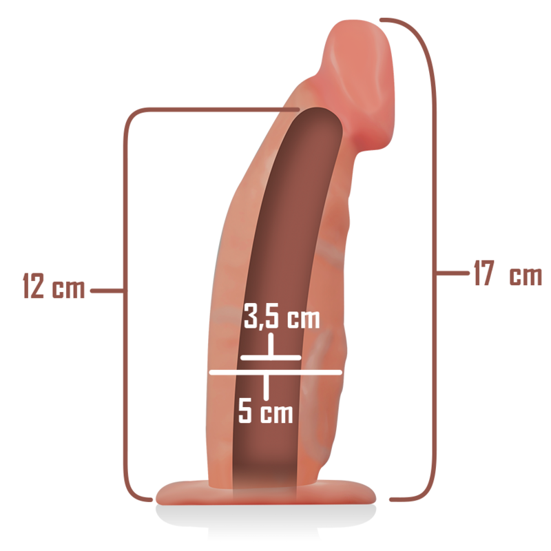 INTENSO - ARNÊS OCO COM DILDO 18 X 3,5 CM