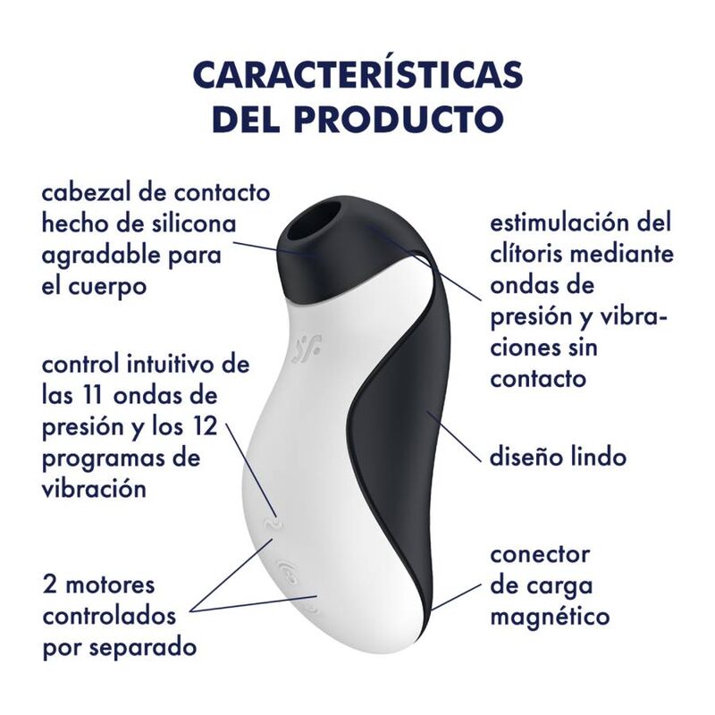 SATISFYER - ESTIMULADOR DE PULSO DE AR ​​ORCA + VIBRAO