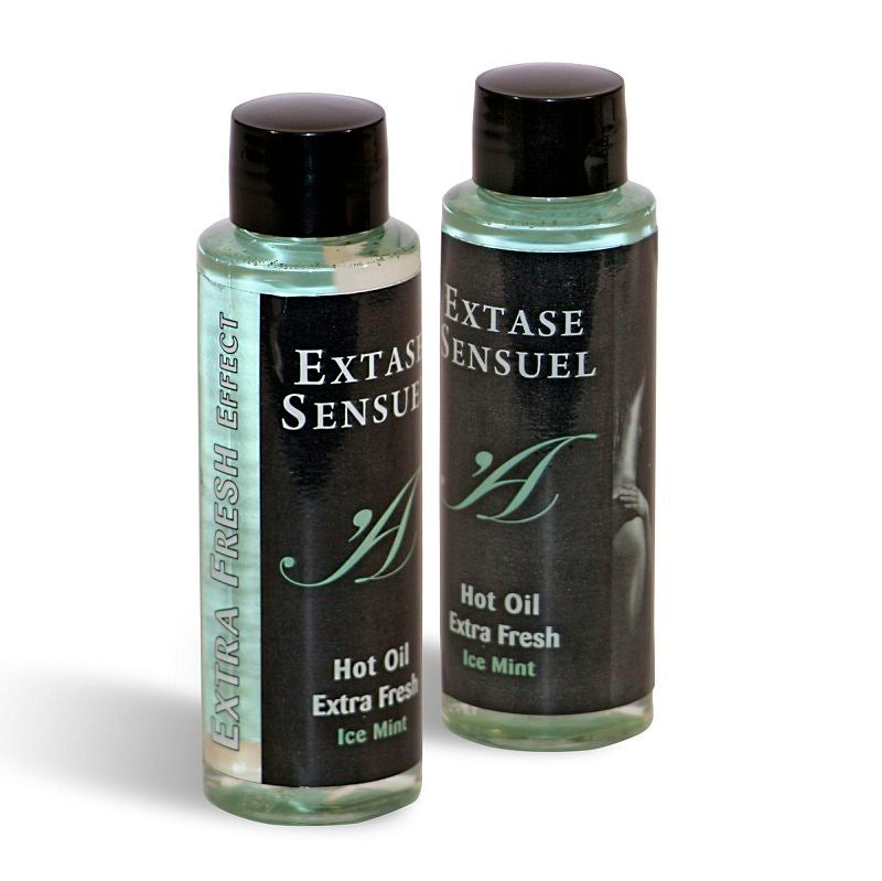 EXTASE SENSUAL - ÓLEO DE MASSAGEM EFEITO EXTRA FRESH GELO 100 ML - Sex Shop Sexy