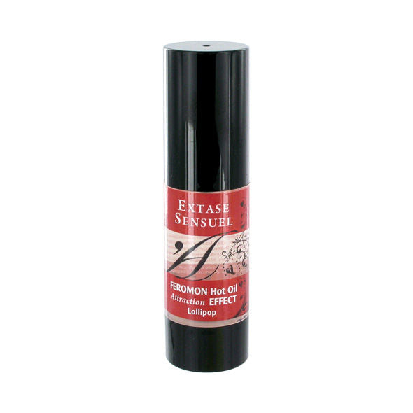 EXTASE SENSUAL - ÓLEO DE MASSAGEM EFEITO CALOR COM FEROMONAS PIRULITO 30 ML - Sex Shop Sexy
