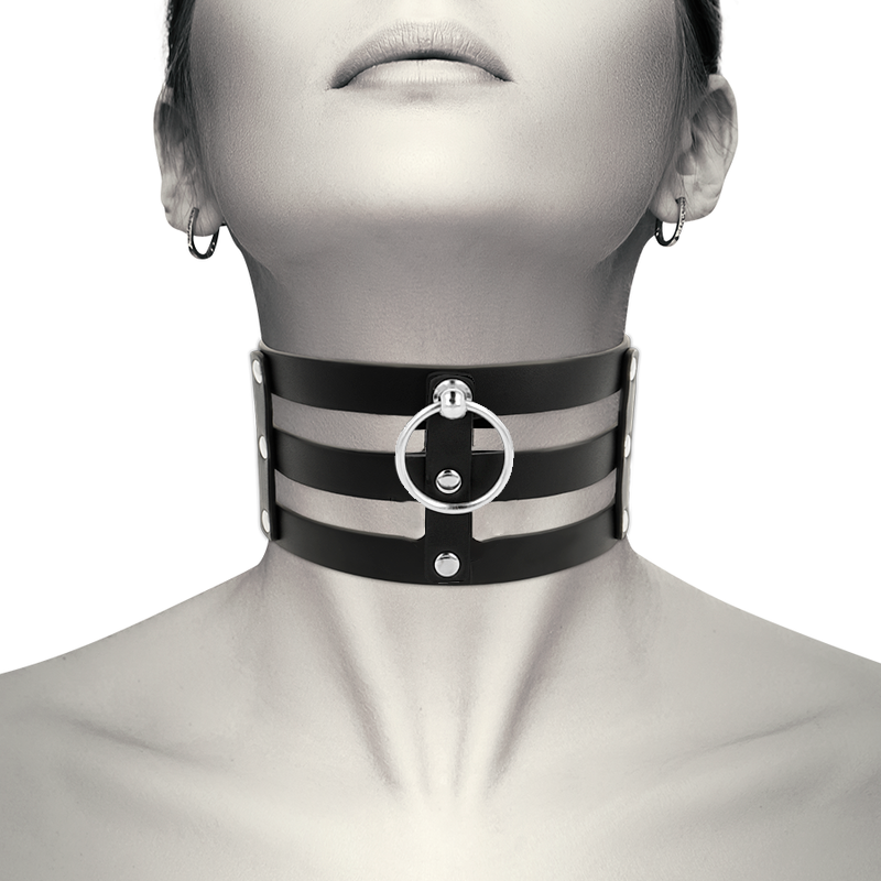 COQUETA CHIC DESIRE - GARGANTILHA DE COURO VEGANO ESTILO FETISH