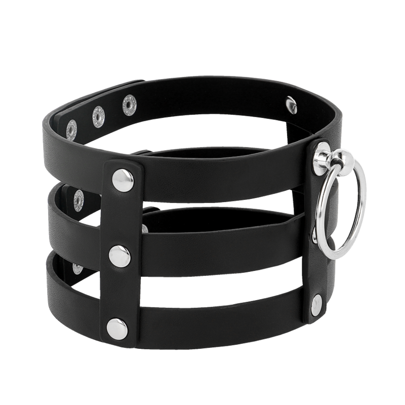 COQUETA CHIC DESIRE - GARGANTILHA DE COURO VEGANO ESTILO FETISH