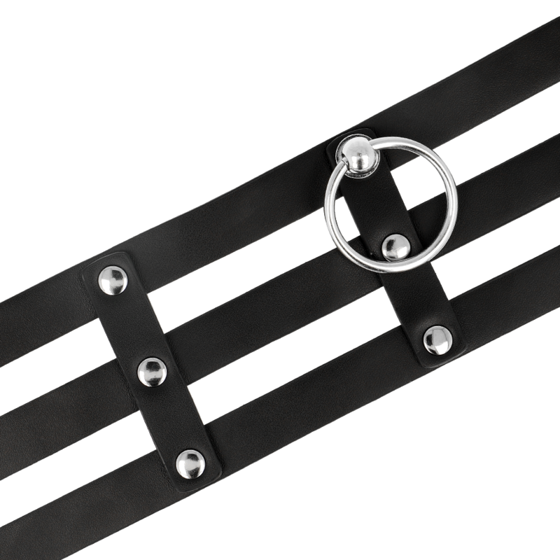 COQUETA CHIC DESIRE - GARGANTILHA DE COURO VEGANO ESTILO FETISH