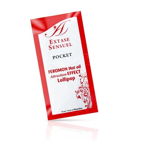 EXTASE SENSUAL - ÓLEO DE MASSAGEM EFEITO CALOR COM FEROMONAS PIRULETA 10 ML - Sex Shop Sexy